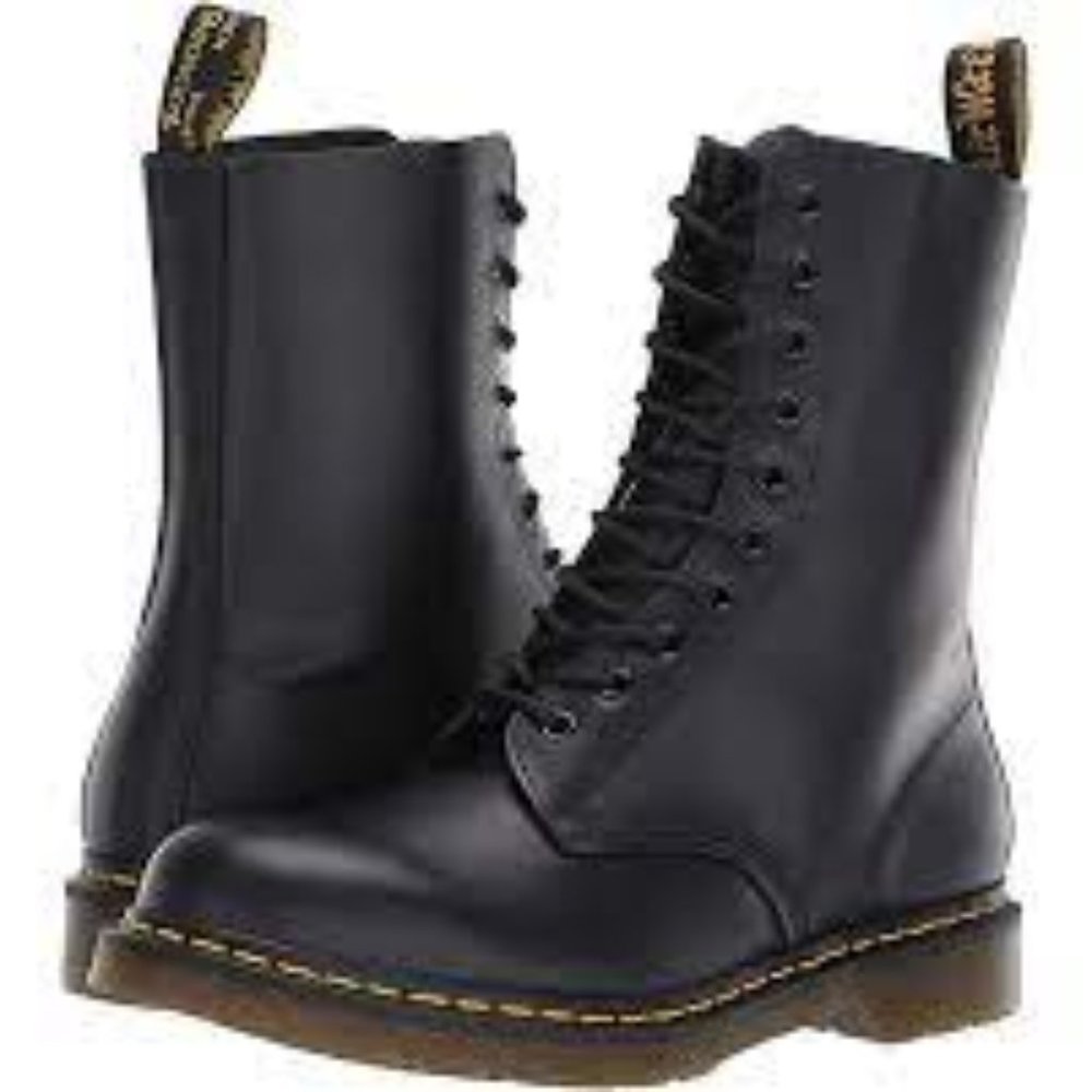 Dr Martens 1490 Vegan Leather Lace Up Boots Men's Size 12 Ladies 13